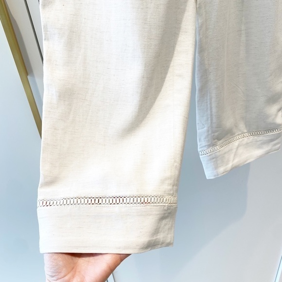 𝅺BNWOT Club Monaco Ayto belted pant in natural - Picture 9 of 14